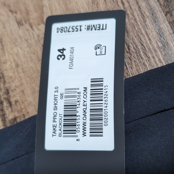 Oakley Take Pro Short 3.0 - NWT Size 34 in Blackout - Picture 6 of 10